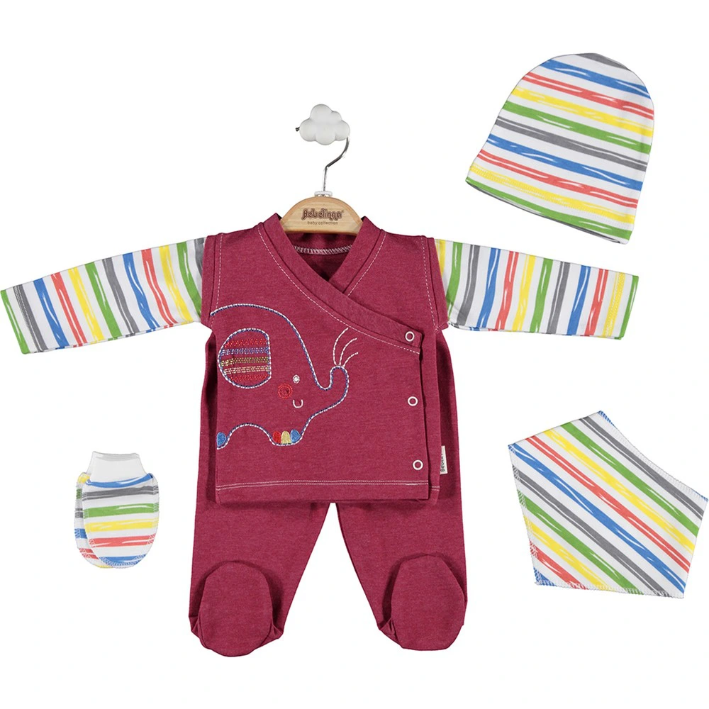 My Baby Love | 755-Grenouillère et bonnet en velours Beige