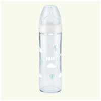 biberon verre blanc 240ml 0-6 mois NUK
