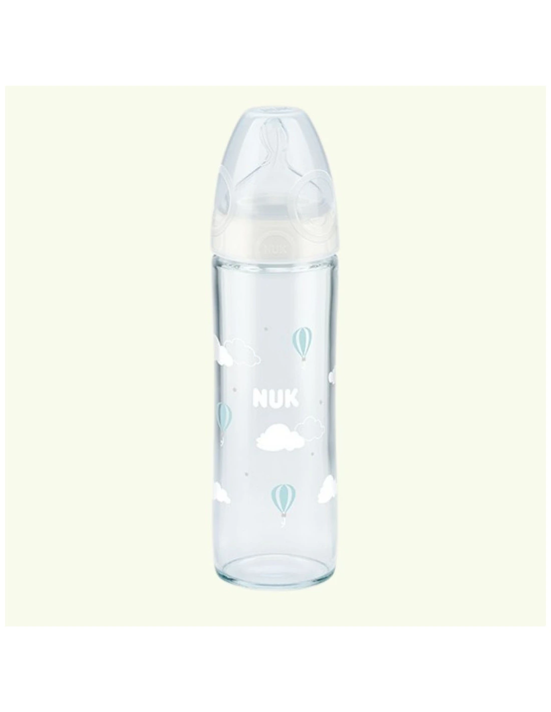 biberon verre blanc 240ml 0-6 mois NUK