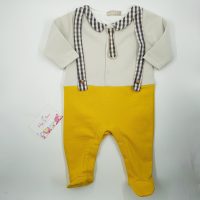 783552-Grenouillère en coton Jaune