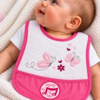 1063-Bavoir bébé Fushia