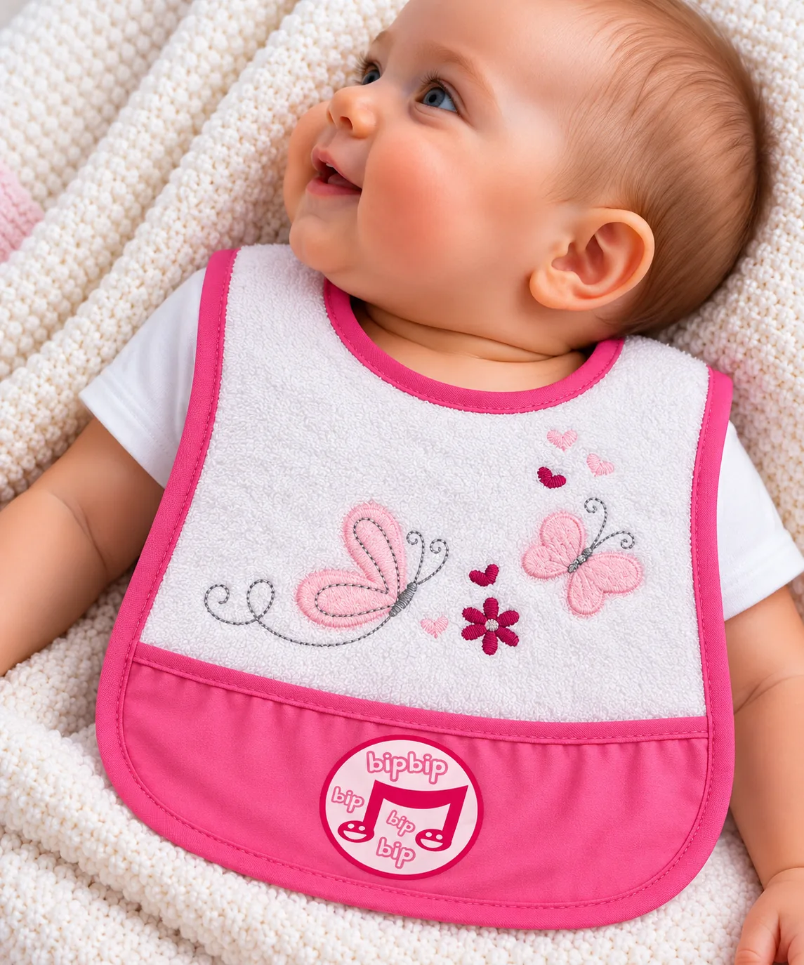 1063-Bavoir bébé Fushia