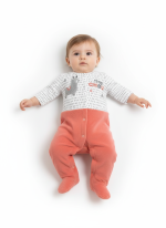 783472-Grenouillère bébé en velours Marron – Image 2