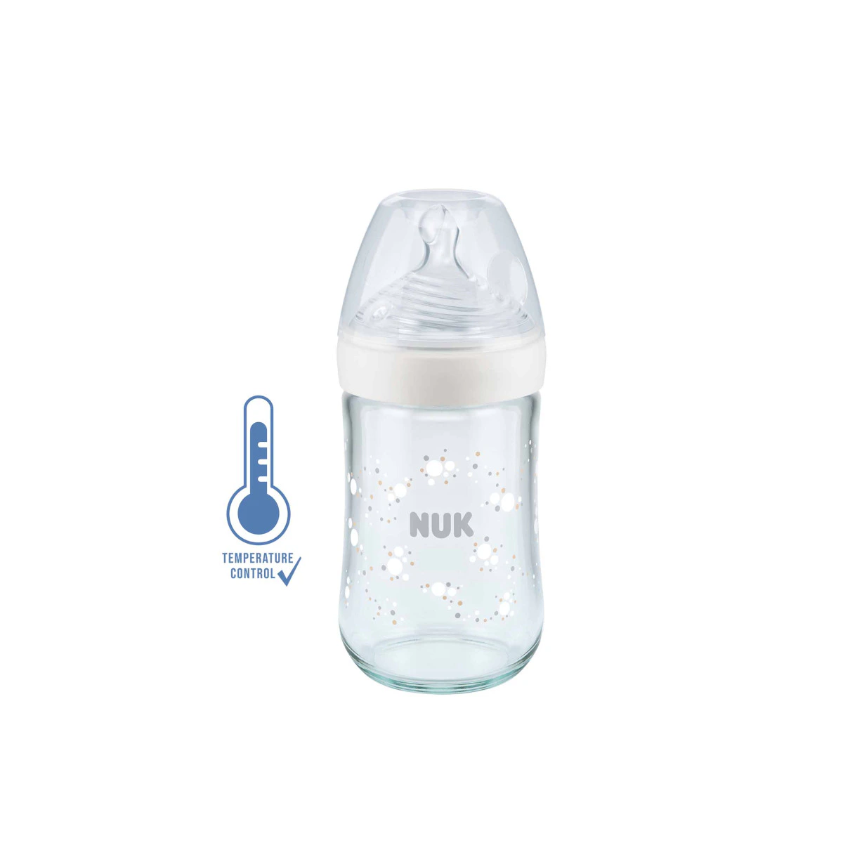 Biberon NUK Nature sense 240ml 6-18M en verre – Image 2