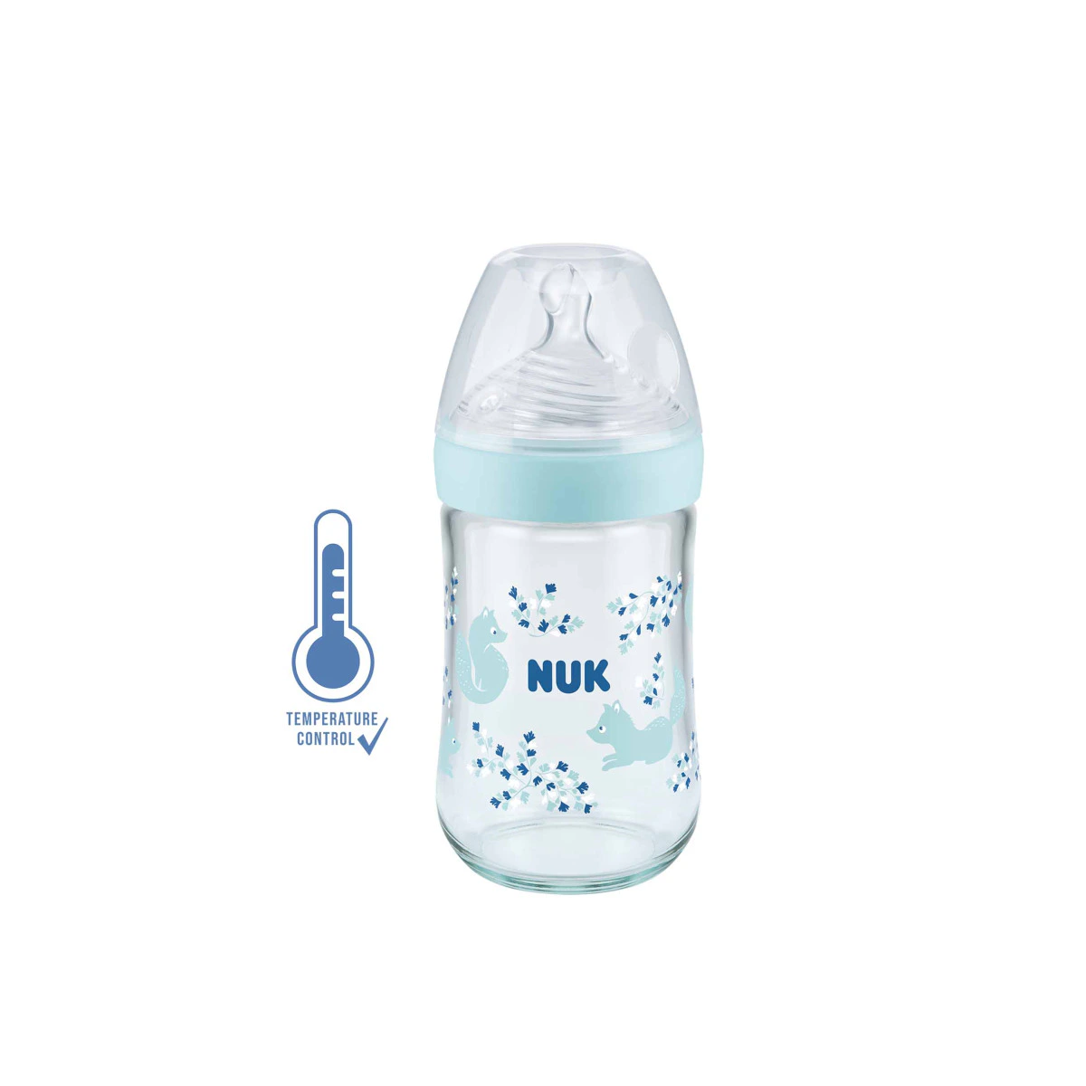 Biberon NUK Nature sense 240ml 6-18M en verre – Image 3