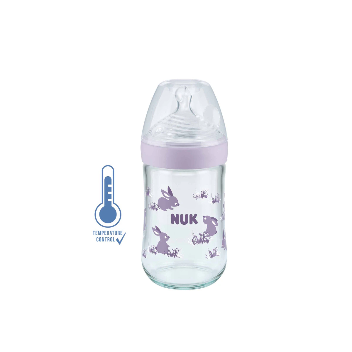 Biberon NUK Nature sense 240ml 6-18M en verre – Image 4