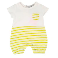MBL011-Barboteuse à rayures jaunes