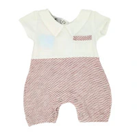 MBL012-Barboteuse à rayures rouges