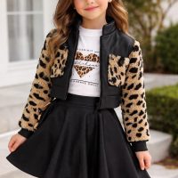 1193/1-Ensemble léopard avec jupe cuir