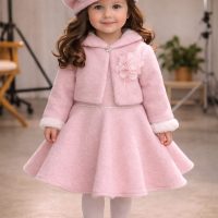 0039-Robe cachemire rose