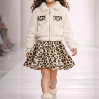 1200-Ensemble Léopard avec jupe cloche