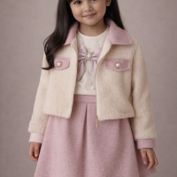 0922-Ensemble jupe short lilas