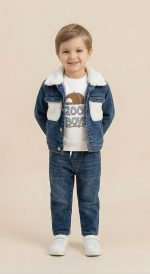 1244B/26-Ensemble 3 pièces jeans