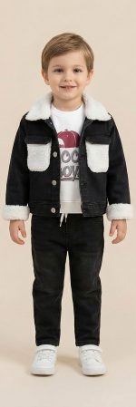 1244N/26-Ensemble 3 pièces jeans