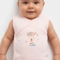 Body croisé sans manches bébé fille rose 1230BR