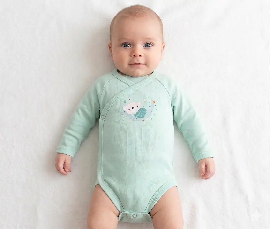 Body manche longue croisé 1213BV pour bébé garçon