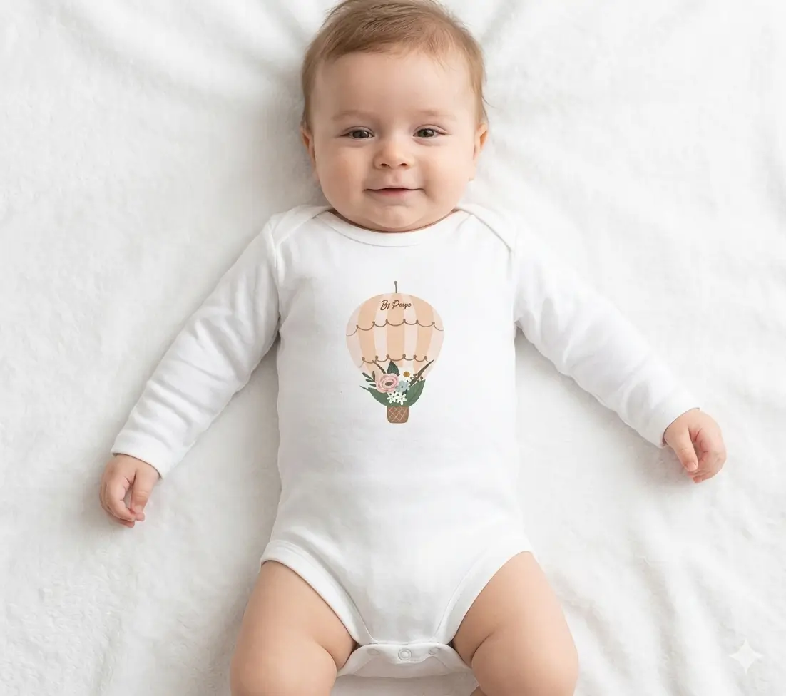 Body bébé garçon blanc à manches longues 1231BE