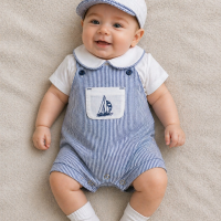 332B_Salopette rayee