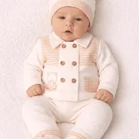 Sortie clinique 7 pièces bleu bébé garçon 322B