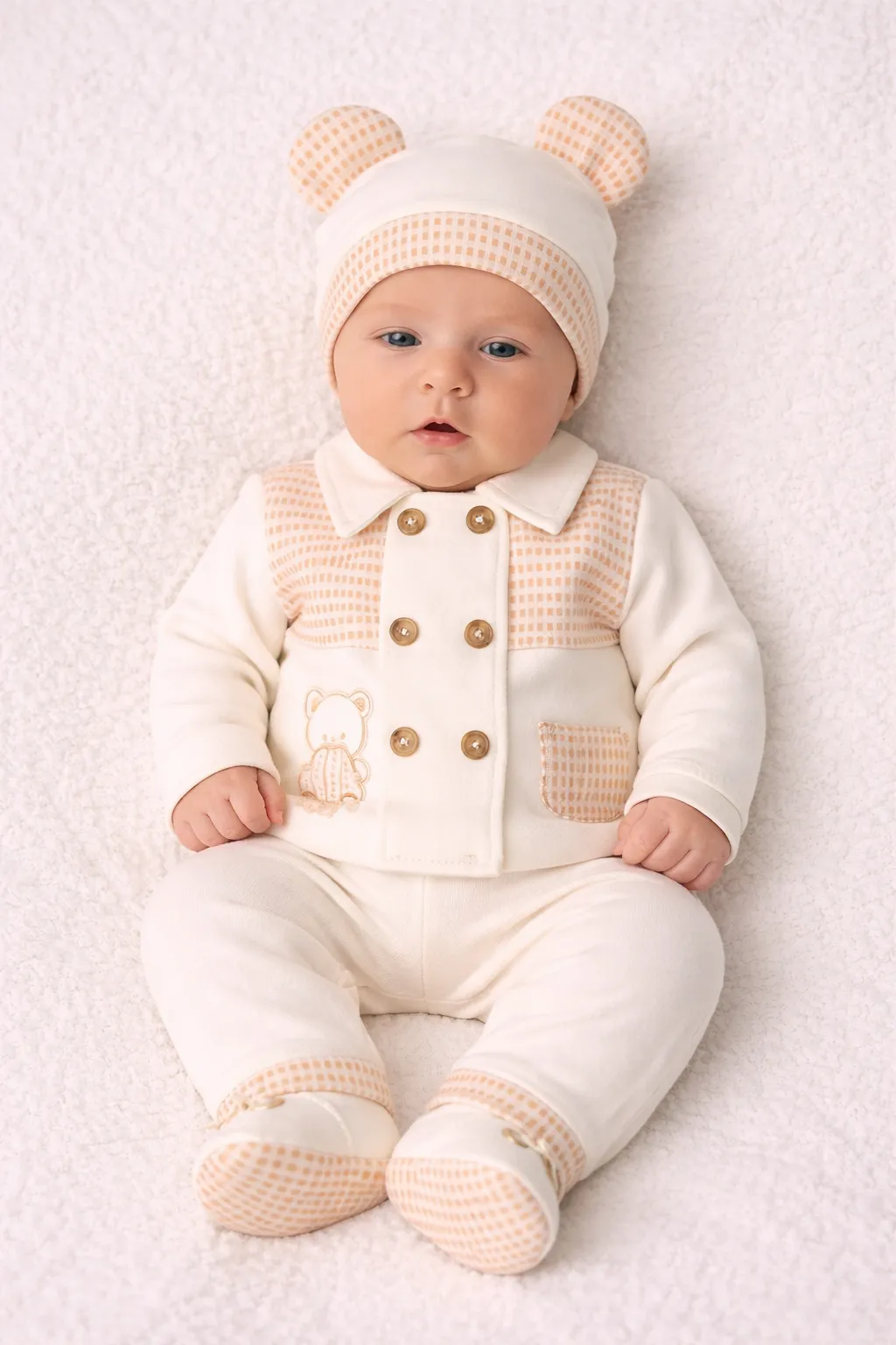 Sortie clinique 7 pièces bleu bébé garçon 322B