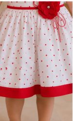 6532R_ robe polka dots rouge – Image 3