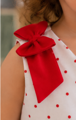 6532R_ robe polka dots rouge – Image 2