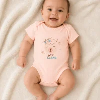 Body bébé fille rose à manches courtes 33S
