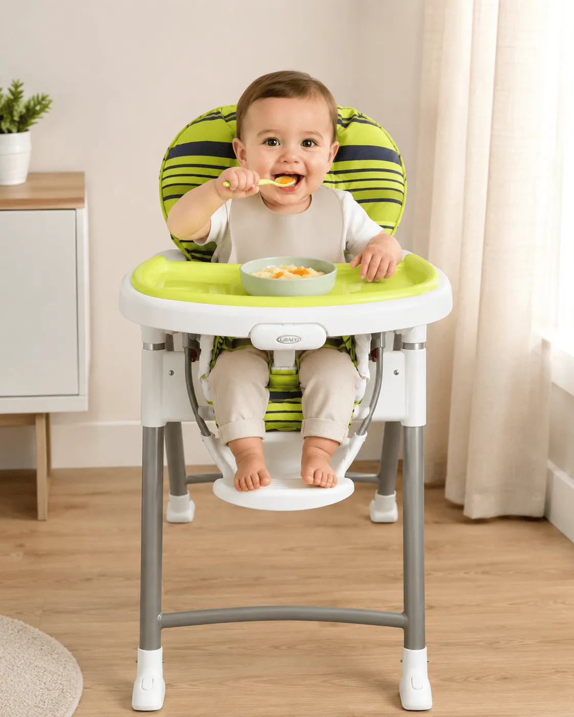 Chaise haute bébé Graco Contempo Blackberry