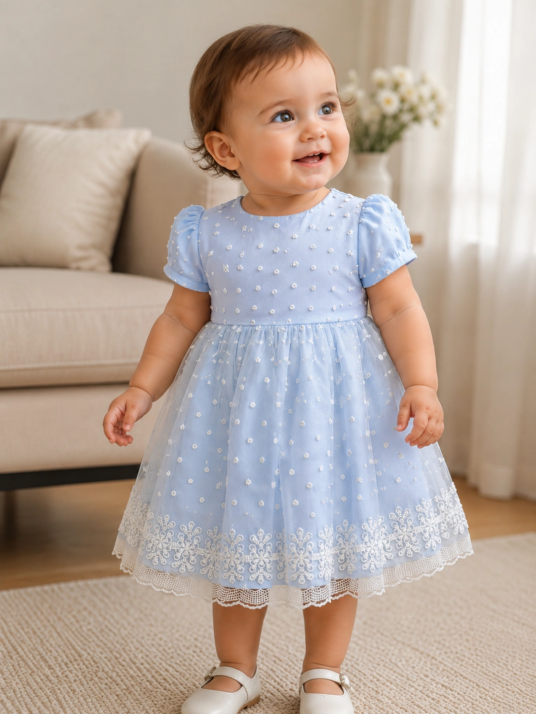 file_000000005804720a90ae4105f2b2db5c - Copie Robe bébé bleu clair à manches courtes avec motifs en relief