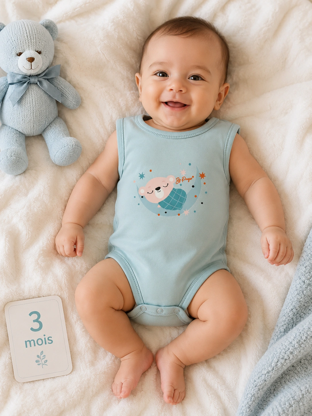 file_0000000061e471f4b74f2368cd68c246 - Copie Body bébé unisexe bleu sans manches avec motif tortue – référence 36V