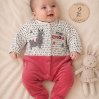 Grenouillère velours bébé garçon rouge 783472R