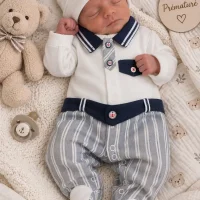 Grenouillère en coton pour prématuré 5115