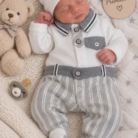 Grenouillère en coton pour prématuré 5116