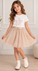 Ensemble fille 3 pièces veste et jupe 107/24 – Image 2