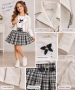 Ensemble fille 3 pièces veste et jupe 028/25 – Image 2