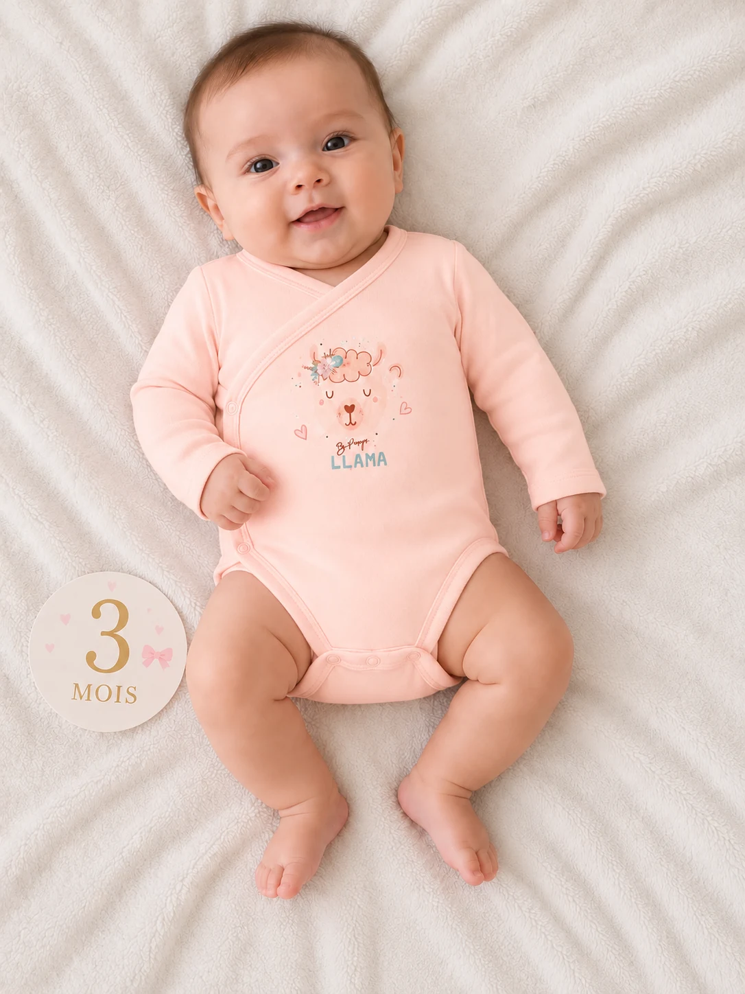 Image Codex 18 sept. 2026, 14_48_36 Body croisé manches longues bébé fille saumon 1225BR – Image 1