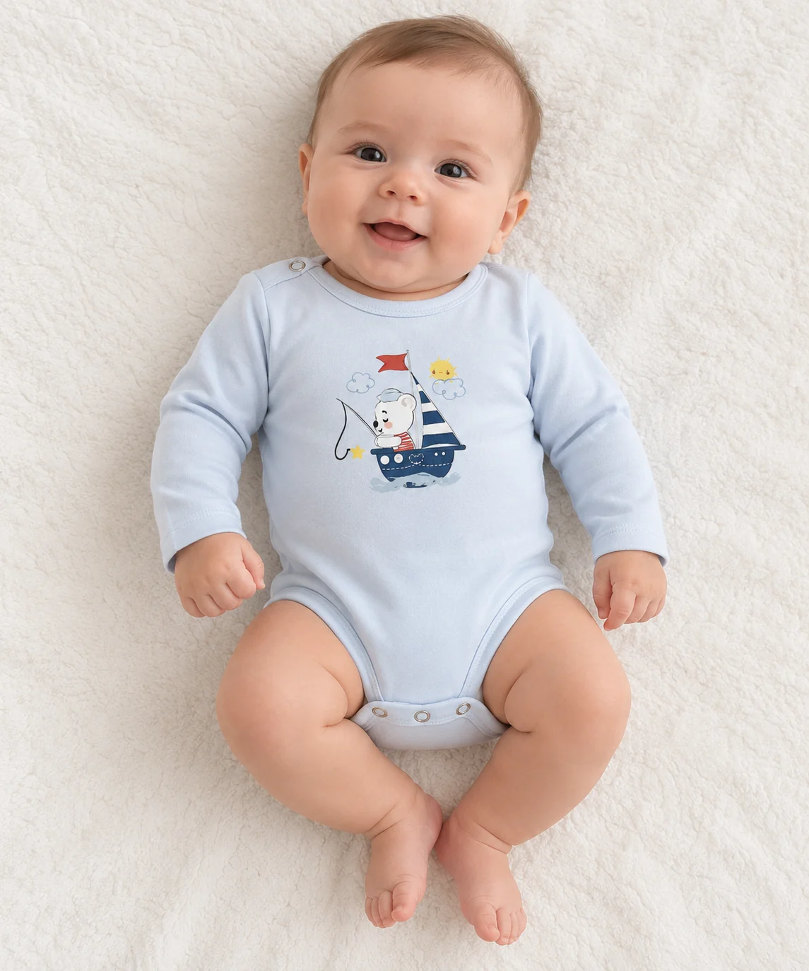 Body manches longues bébé garçon 12171B