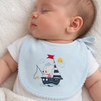 Lot de 2 bavoirs bébé mixtes Bleu 1011B
