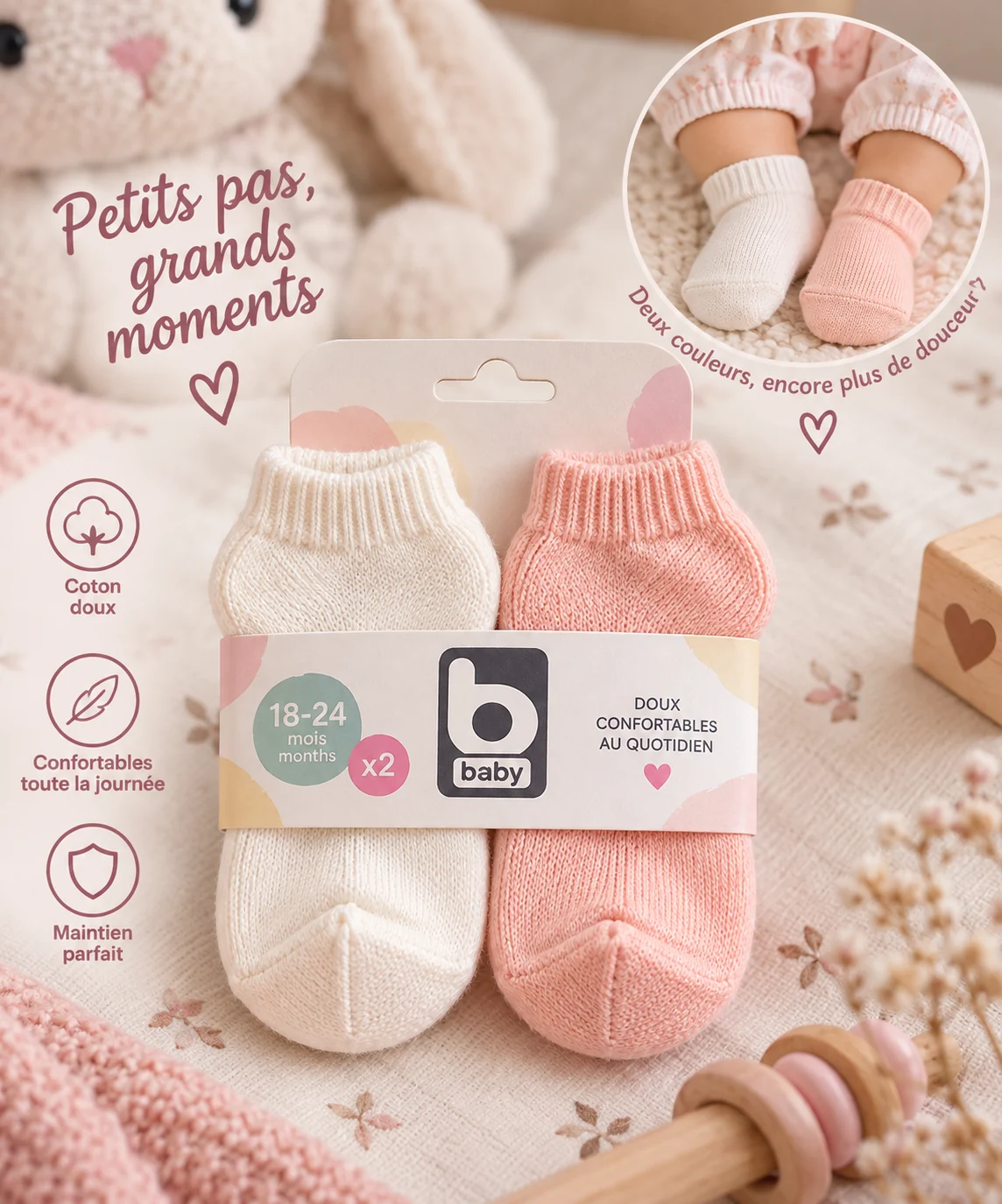 Image Codex 19 sept. 2026, 12_12_09 Deux paires de chaussettes 18-24 mois 68355S – Image 1