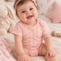 Body Rose imprimé lapins 1416R