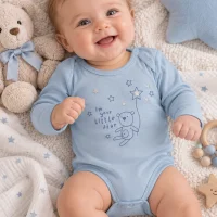 Body Bleu imprimé little star 1417B
