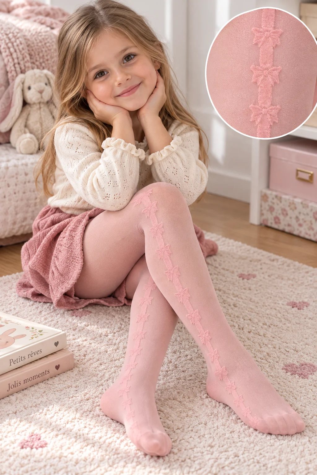 Collant Lycra transparent Rose 2341R