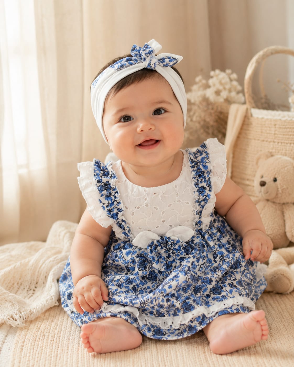 PHOTO-2026-09-18-11-30-09 Robe avec bandeau et culotte bébé 5342 – Image 1